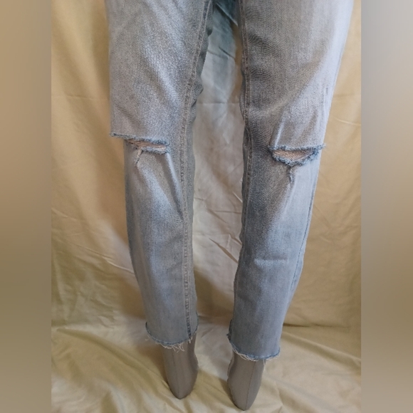 A Wild Fable Button Fly Super High Rise Slim Straight Leg Denim Jeans - Picture 8 of 11